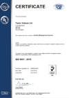 ISO 9001 2015 certificate apr 2018